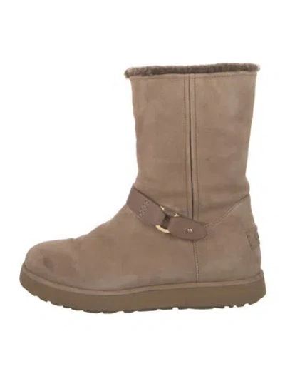 Pre-owned Ugg Suede Boots In Neutrals