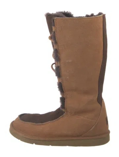 Pre-owned Ugg Suede Boots In Neutrals