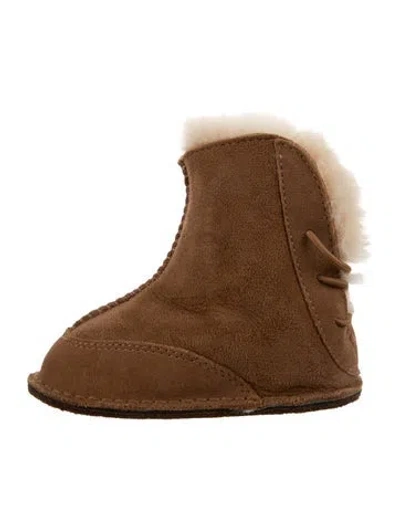 Pre-owned Ugg Babies' Suede Boots In Neutrals