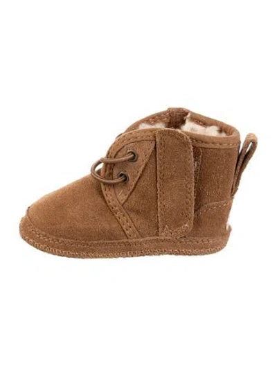 Pre-owned Ugg Babies' Suede Boots In Neutrals