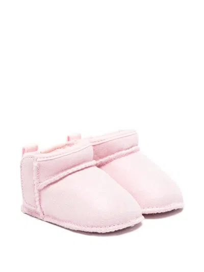 Ugg Babies' Suede Boots In Pink