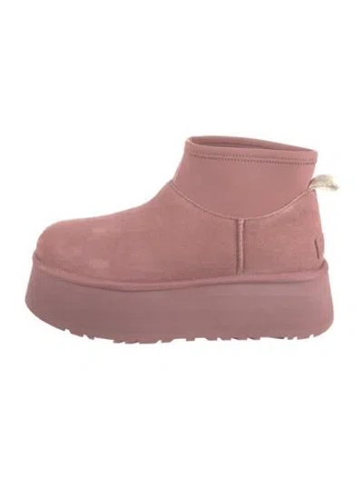 Pre-owned Ugg Suede Boots In Pink