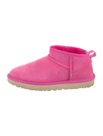 Pre-owned Ugg Suede Boots In Pink