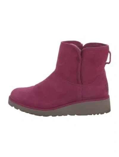 Pre-owned Ugg Suede Boots In Pink