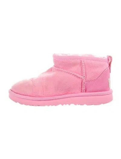 Pre-owned Ugg Babies' Suede Boots In Pink