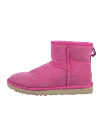 Pre-owned Ugg Suede Boots In Pink