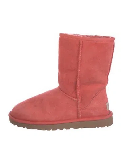 Pre-owned Ugg Suede Boots In Pink
