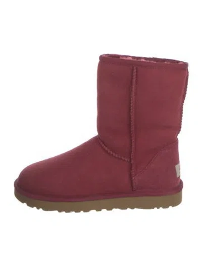 Pre-owned Ugg Suede Boots In Pink