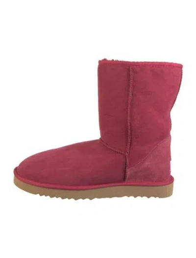 Pre-owned Ugg Suede Boots In Pink