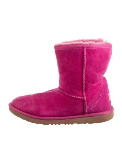 Pre-owned Ugg Suede Boots In Pink