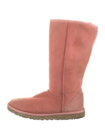 Pre-owned Ugg Suede Boots In Pink