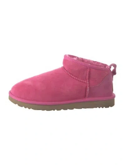 Pre-owned Ugg Suede Boots In Pink