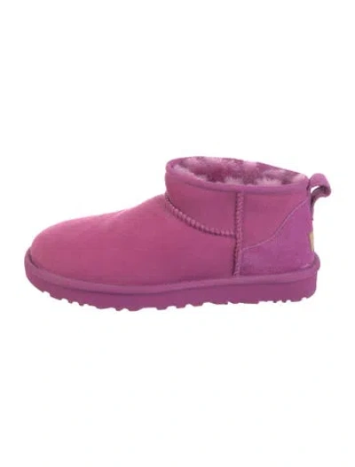 Pre-owned Ugg Suede Boots In Pink