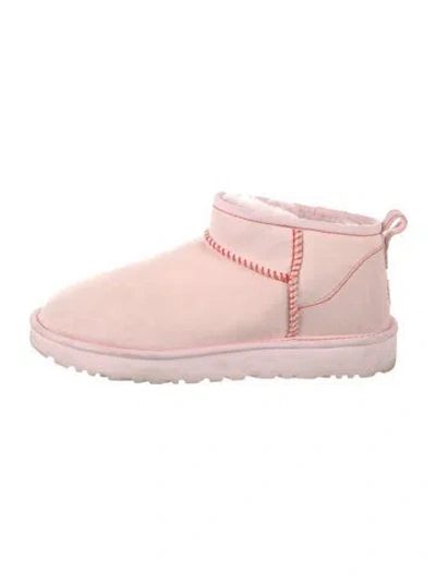 Pre-owned Ugg Suede Boots In Pink