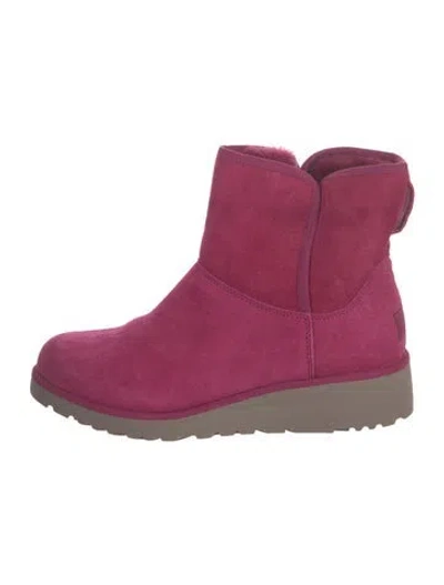 Pre-owned Ugg Suede Boots In Pink