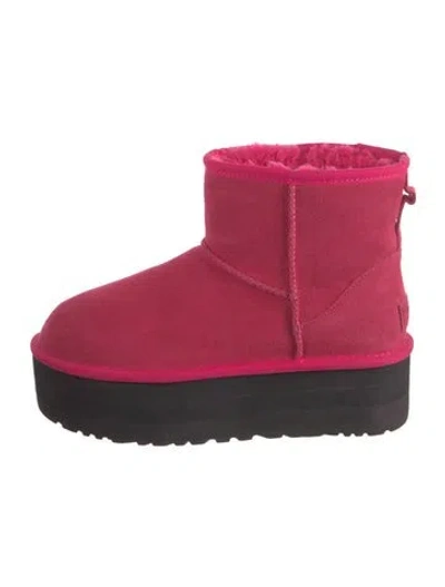 Pre-owned Ugg Suede Boots In Pink