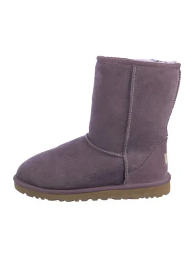 Pre-owned Ugg Suede Boots In Purple