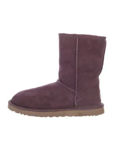 Pre-owned Ugg Suede Boots In Purple