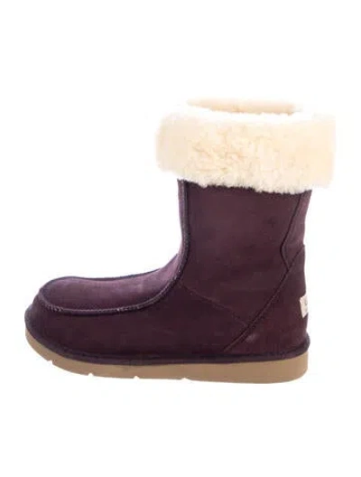 Pre-owned Ugg Suede Boots In Purple