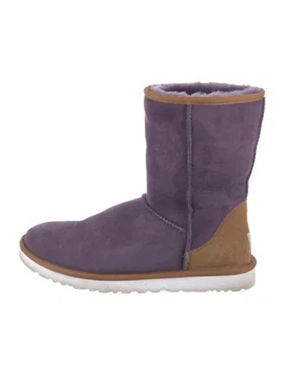 Pre-owned Ugg Suede Boots In Purple