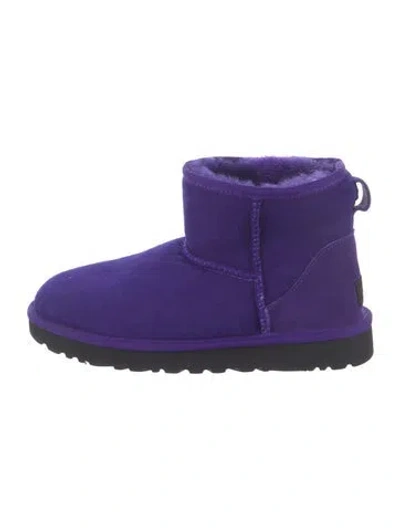 Pre-owned Ugg Suede Boots In Purple