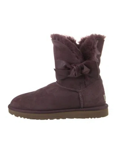 Pre-owned Ugg Suede Boots In Purple