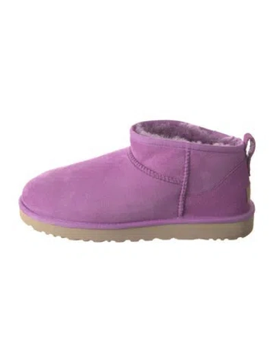 Pre-owned Ugg Suede Boots In Purple