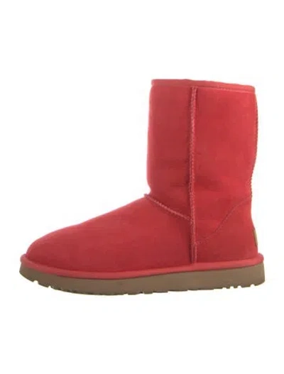 Pre-owned Ugg Suede Boots In Red