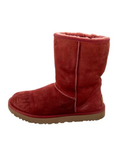 Pre-owned Ugg Suede Boots In Red