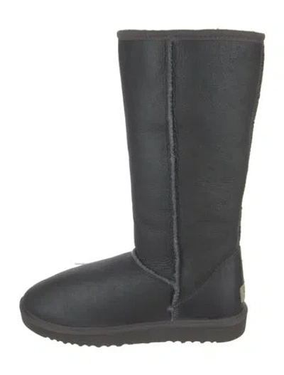 Pre-owned Ugg Suede Boots In Silver
