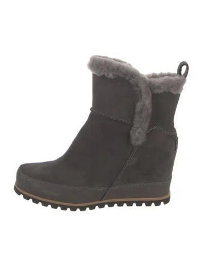 Pre-owned Ugg Suede Boots W/ Tags In Grey