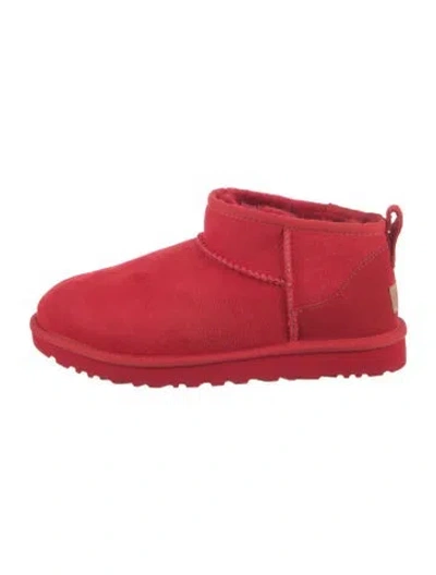 Pre-owned Ugg Suede Boots W/ Tags In Red