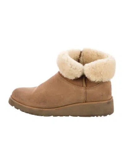 Pre-owned Ugg Suede Boots In White