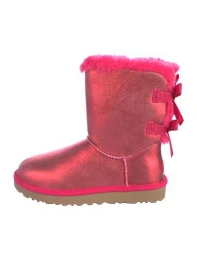 Pre-owned Ugg Suede Bow Accents Boots