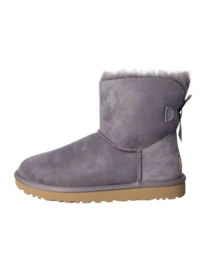 Pre-owned Ugg Suede Bow Accents Boots In Multi