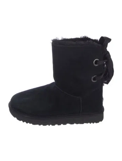 Pre-owned Ugg Suede Bow Accents Boots In Multi