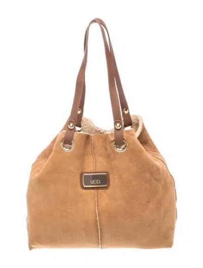 Pre-owned Ugg Suede Bucket Bag In Brown