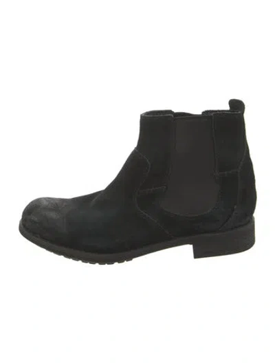 Pre-owned Ugg Suede Chelsea Boots In Black