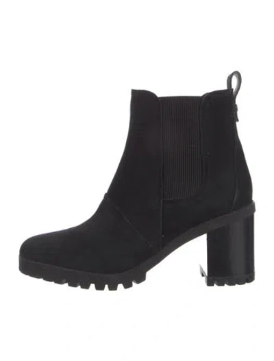 Pre-owned Ugg Suede Chelsea Boots In Black