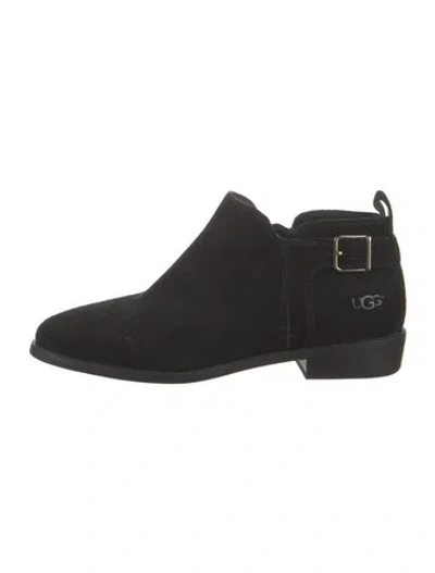 Pre-owned Ugg Suede Chelsea Boots In Black