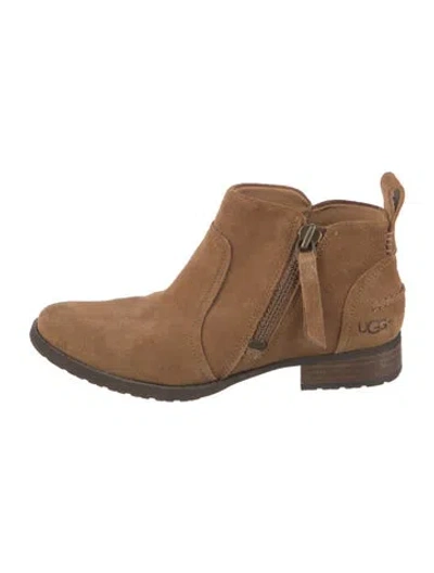 Pre-owned Ugg Suede Chelsea Boots In Brown