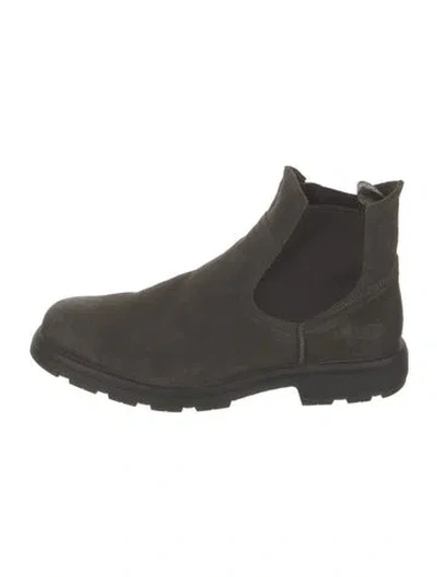 Pre-owned Ugg Suede Chelsea Boots In Green