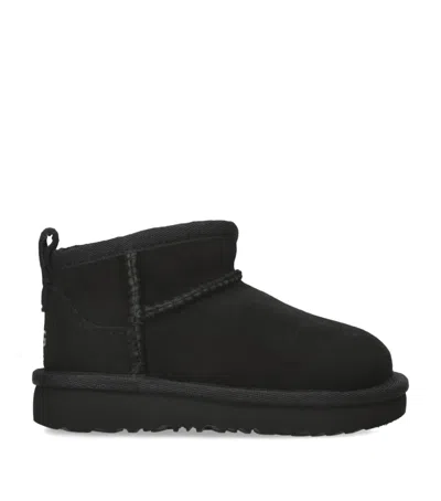 Ugg Kids' Suede Classic Ultra Mini Boots In Black