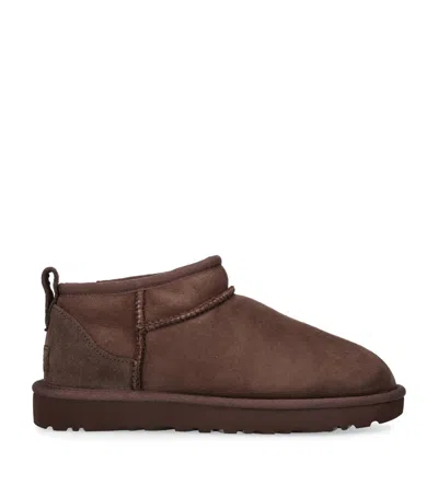 Ugg Suede Classic Ultra Mini Boots In Brown