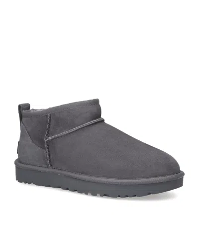 Ugg Suede Classic Ultra Mini Boots In Gray