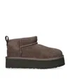 Ugg Suede Classic Ultra Mini Platform Boots In Brown