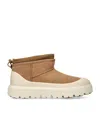 Ugg Cl Ultra Mini Weathe Ankle Boots In Leather Color Suede In Brown