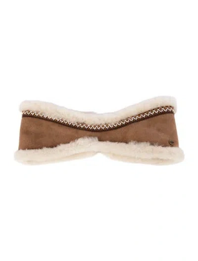 Pre-owned Ugg Suede Collar In Brown