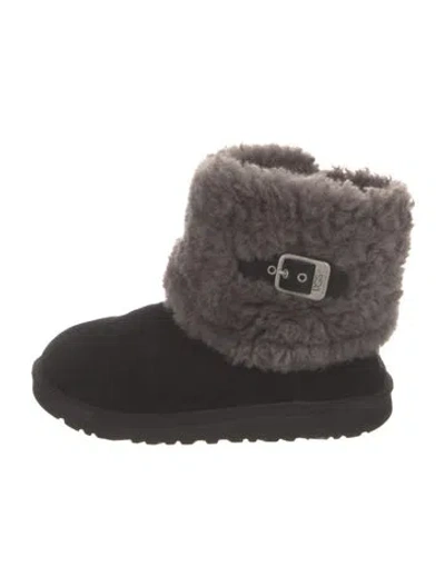 Pre-owned Ugg Suede Colorblock Pattern Boots In Brown