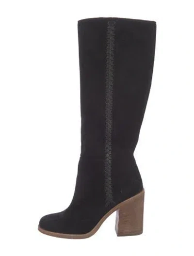 Pre-owned Ugg Suede Colorblock Pattern Boots In Multi